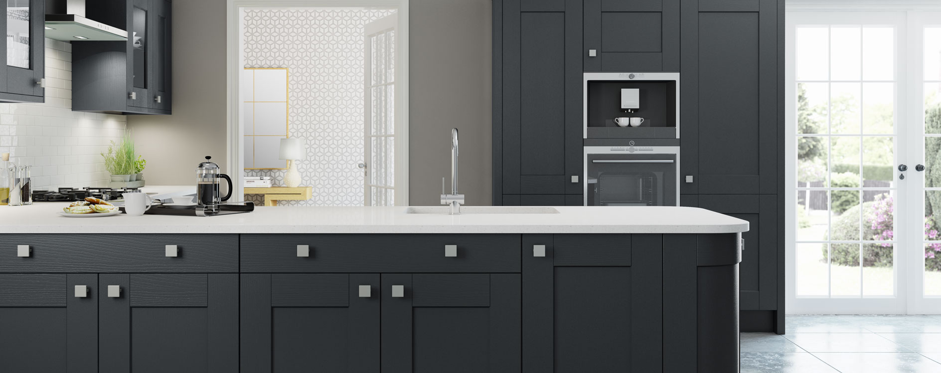 Marlow Shaker Style English Made Kitchen-Painted-Charcoal